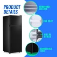 thumbnail image 4 of TACOOL Apartment Size Mini Fridge Dual Door 2.65Cu.ft Dorm Refrigerator, Black, New, 4 of 9