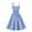 Blue, variant on Gfyviroh Women's Midi Dresses Summer Spaghetti Strap Vintage Stripes Dresses Casual Belted A-Line Pleated Dresses