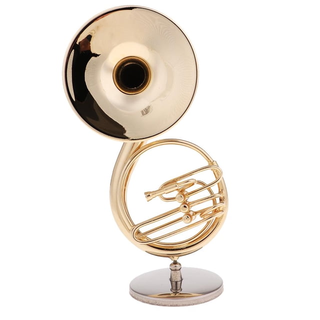 Instrumento de Viento de latón Sousaphone a Escala 1/6 Con caja de almacenamiento para Figura de 12 pulgadas Sunnimix