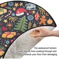 thumbnail image 2 of Coolnut Christmas Christmas Tree Mat Round Christmas Tree Stand Mat Decoration for Holiday Party Home Christmas Day Ornaments Floor Door, 28.3", 2 of 6