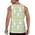 thumbnail image 2 of Sigee Rainbow Rabbit for Men's Workout Tank Top, Athletic Gym Sleeveless Shirt - Quick Dry, Lightweight, Breathable 3X-Large, 2 of 9