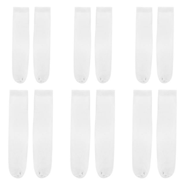 EeaseMX 6 pares de calcetines blancos de sublimación imprimibles, calcetines rectos en blanco