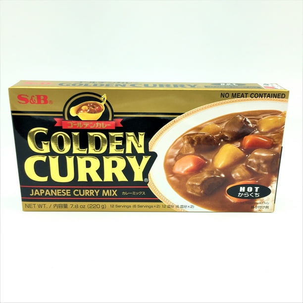 Japanese Curry Mix -S&B Golden Curry -Hot 220g - Walmart.com - Walmart.com