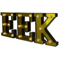thumbnail image 4 of Northlight LED Lighted EEK Halloween Marquee Sign - 6.5" - Warm White Lights - Gold Finish, 4 of 4