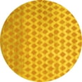 thumbnail image 1 of Ahgly Company Machine Washable Indoor Round Abstract Yellow Contemporary Area Rugs, 7' Round, 1 of 4