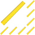 thumbnail image 2 of Straight Scale Measuring Ruler Portable For Math Drawing Drafting Daily Study Use, 2 of 6