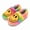 Rainbow, variant on Kids Cute Plush Smile Face Fuzzy Slippers, Soft Warm Fuzzy Lined Slip‑on House Slippers for Boys Girls Winter Outdoor Indoor Bedroom Home Shoes
