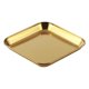 thumbnail image 1 of 1pc de acero inoxidable forma cuadrada placa de almacenamiento placa de postre bandeja de filete (dorado), 1 of 5