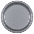 thumbnail image 3 of EcoQuality 9 Inch Silver Plastic Dinner Plates, Round Disposable Party Plates, Heavy Duty Serving Plates (60), 3 of 4