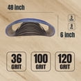 thumbnail image 2 of Cinta abrasiva POWERTEC 464801Z Zirconia 6x122 cm 9PK 36/100/120, 2 of 6