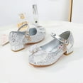 thumbnail image 3 of Girls Elsa Queen Heel Shoes Wedding Toddler Flower Glitter Dress Shoes (Little/Big Kid), 3 of 5