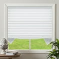 thumbnail image 2 of Biltek Pleated Fabric Shades (Cut-to-Size), Cordless Light Filtering Window Privacy Shades - 48" W x 72" H, White, 2 of 9