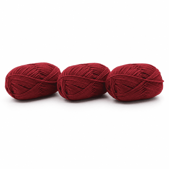 Deep Wine Red Acrylic Yarn for Crocheting & Knitting, Easy to Clean, Suitable for Blankets, Beanies and Handmade Craft Projects, 100 Yards, 50g