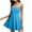 Blue, variant on Kmdttou Swim Suits for Women 2025 Bikini Sexy Solid Color Double Layer Ruffle Flap Split Swimsuit on Clearance!