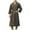 Grey, variant on Unisex Pocket Breathable Knee-Length Spliced Soft Sleepwear Spa Robe Yellow M