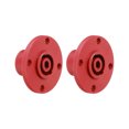thumbnail image 1 of 2pcs 4 Pole Speaker Jack Twist Lock,2 Inch XLR Speaker Panel Mount,Red, 1 of 7