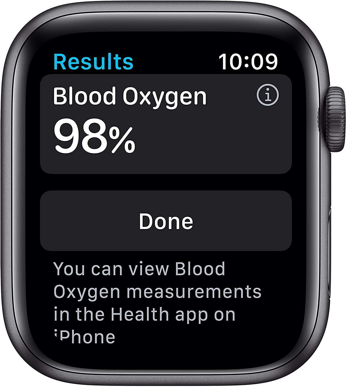Restored Apple Watch Series 6 (GPS, 40 mm) Space Gray Aluminum Case with Black Sport Band Bundle 5 Bonus Bands, Charging Stand, Screen Protector, & 2 amp charger (Refurbished)