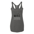 thumbnail image 4 of Wild Bobby, Mom Wife Boss Mother's Day Tri-Blend Racerback Tank Top, Premium Heather, Medium, 4 of 6