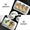 thumbnail image 5 of Hemoton 7.5 Inch Rectangular Ceramic Plates Set of 3, Small Appetizer, Salad, Dessert, Snack, Sushi Dishes - Microwave, Oven & Dishwasher Safe, 5 of 6