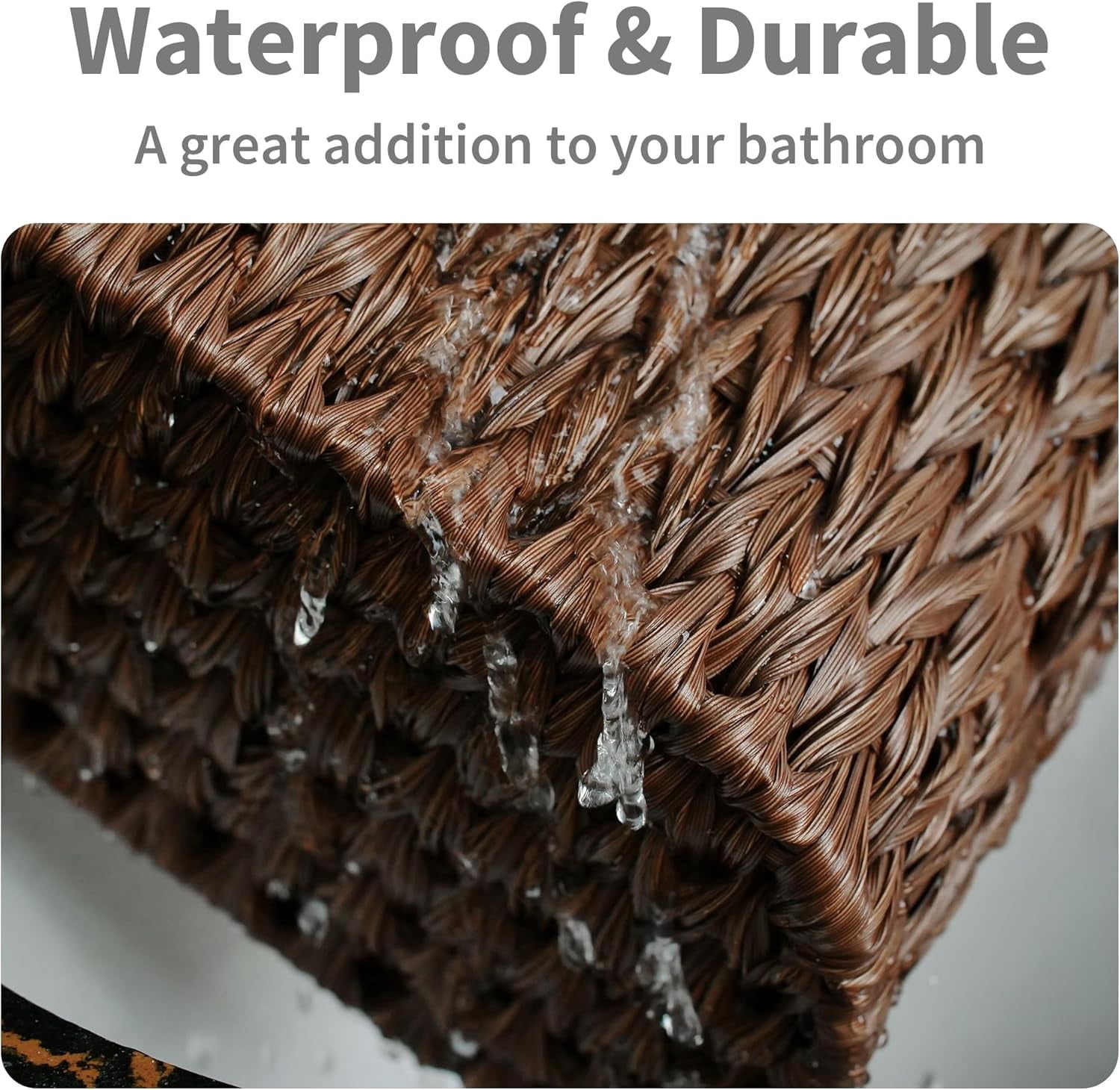 Toilet Paper Storage, Toilet Paper Basket for Bathroom, Toilet Paper Organizer for 6 Mega Rolls, Toilet Paper Holder Free Standing, Wicker Basket for Bathroom Storage