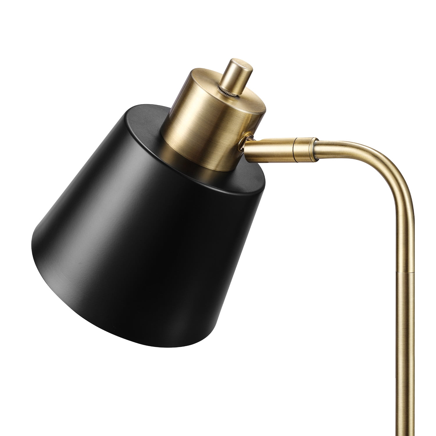 Globe Electric 18" Matte Brass Black Metal Shade Desk Lamp