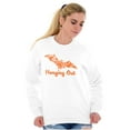 thumbnail image 4 of Cute Haunted House Halloween Bat Women Crewneck Sweatshirt Brisco Brands S, 4 of 6