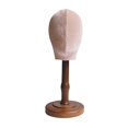 thumbnail image 4 of Cabeza de maniquí de terciopelo, soporte para peluca, cabezal de exhibición para tocados, peinado, pelucas, gorras, 43 cm, 4 of 9