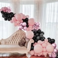 thumbnail image 3 of Kit de arco de globos MOXMAY, rosa metalizado y negro, 151 unidades, 3 of 7