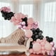 thumbnail image 3 of Kit de arco de globos MOXMAY, rosa metalizado y negro, 151 unidades, 3 of 7