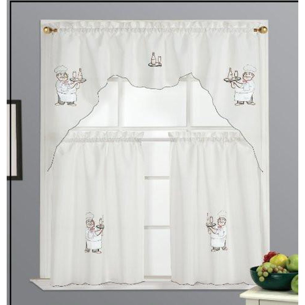 Chef Kitchen Curtain Set (beige)