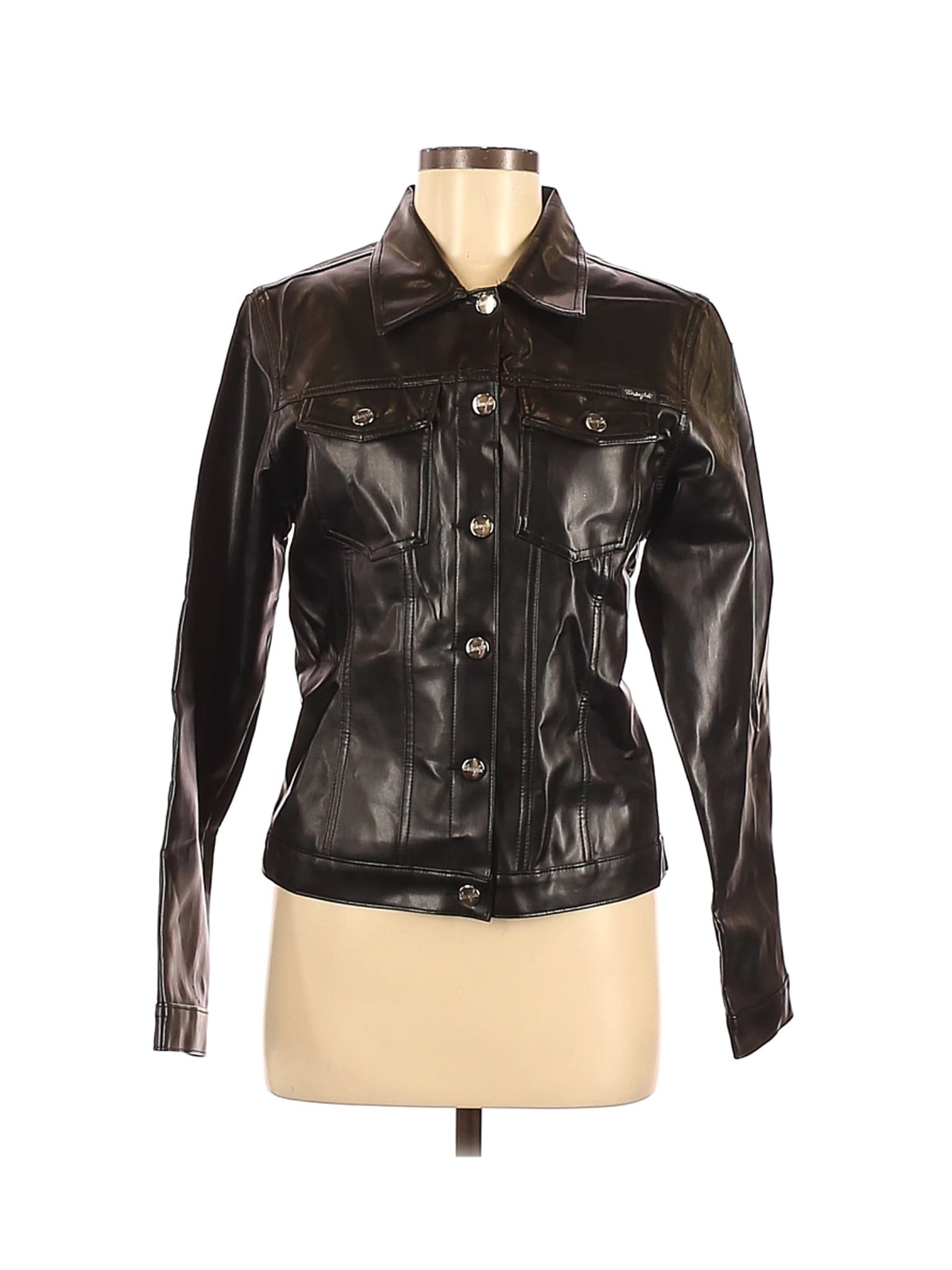 wrangler leather jacket womens