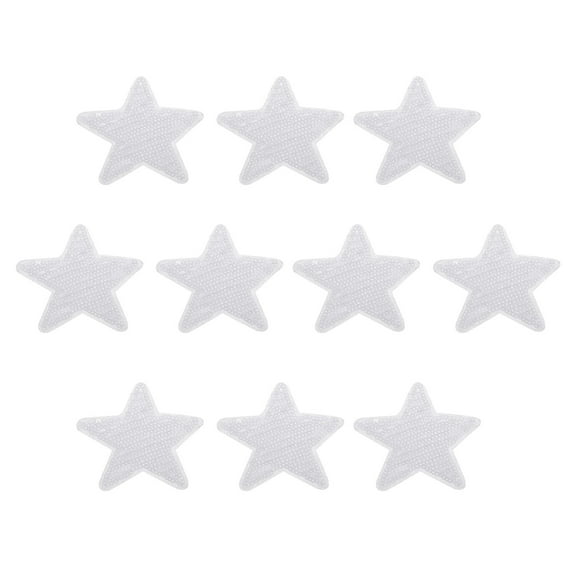 10Pcs Star Embroidery Patches, White Hand Crochet Colorful Appliques 3 Inch for Clothes Sewing DIY Craft