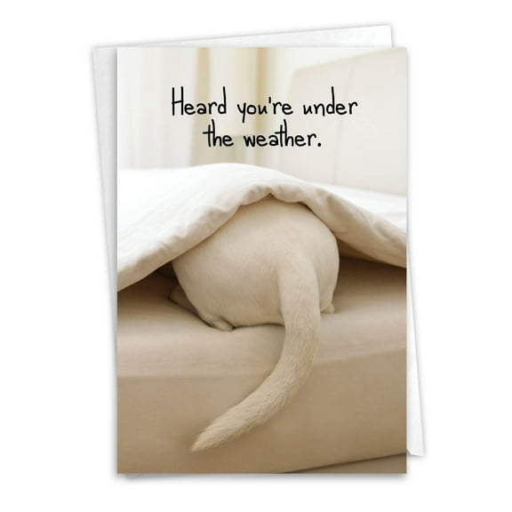 1 Funny Get Well Card with Envelope - Tattle Tails Bed C9279EGWG