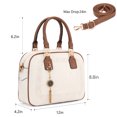 thumbnail image 7 of Montana West Small Top Handle Purse for Women Crossbody Satchel Handbag Barrel Bag, Beige Brown, 7 of 7