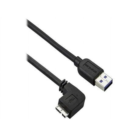UPC: 0065030861410 | StarTech.com 1m 3 ft Slim Micro USB 3.0 Cable – M/M – USB 3.0 A to Left-Angle Micro USB – USB 3.1 Gen 1 (5 Gbps)