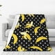 thumbnail image 1 of Fotbe Banana Manta de Franela Acolchonada con Estampado, Súper Suave y Esponjosa, Extra Grande para Sofá, Cama, Uso Todo el Año-80"x60", 1 of 7