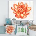 thumbnail image 3 of Designart Détail Vintage d'un Lotus Orange ART MURAL À CADRE FLOTTÉ, 3 of 4
