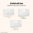 thumbnail image 5 of Dream On Me Clover 4 In 1 Modern Island crib With Rounded Spindles I Convertible Crib I Mid- Century Meets Modern I Coordinates With The Clover Changing Table In White Finish, 5 of 9