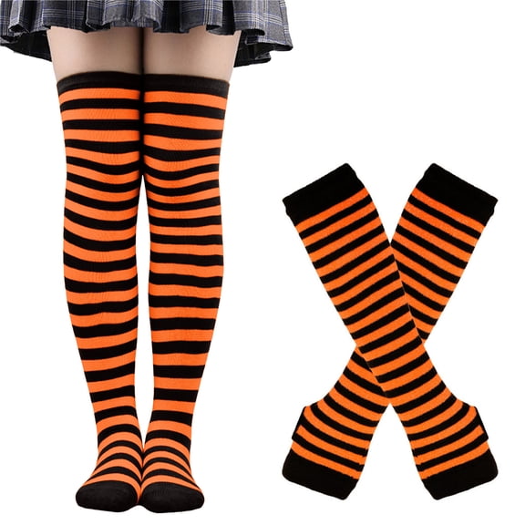 Extra Long Thigh High Socks With Matching Soft Thermal Knit For Winter Cozy Comfort Warm Casual Home Party