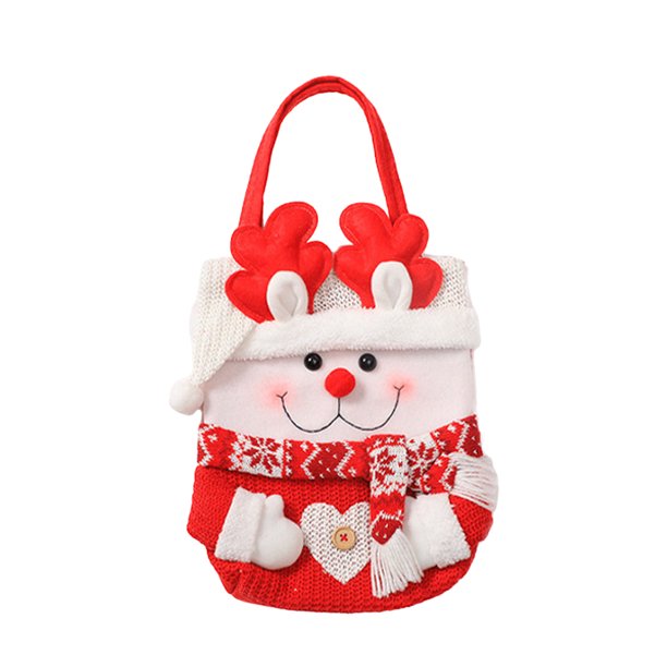 Artículos Para Fiestas Navideñas Bolsas De Regalo Para Nochebuena Bolsas De Mano Bolsas De Caramelo Con Motivos De Dibujos Animados, Anciano, Muñeco De Nieve Y Ciervo