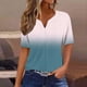 thumbnail image 4 of Camisetas Casuales de Mujer con Cuello en V Camiseta de Color Sólido, Manga Corta Casual Top para el Uso Diario, 4 of 5