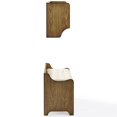 thumbnail image 4 of Crosley Furniture Fremont 2-Piece Solid Wood/Metal Hall Tree Set in Coffee, 4 of 7