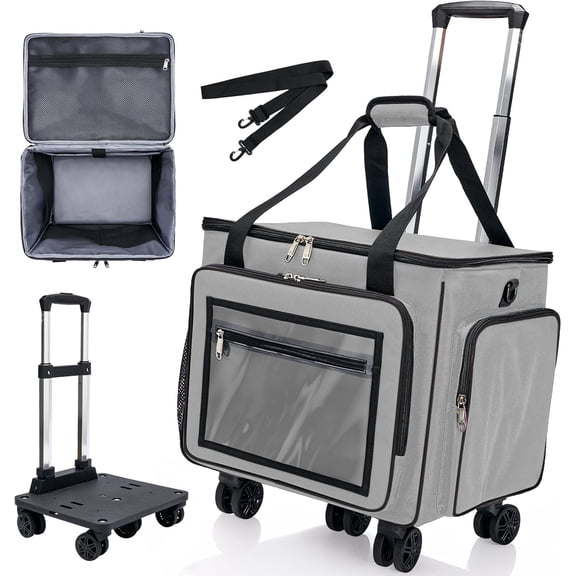 2025 Rolling Teacher Tote Bag with 15.6" Laptop Compartment