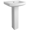 thumbnail image 2 of Proflo Pf7001 Otter Creek 24" Rectangular Vitreous China Pedestal Bathroom Sink - White, 2 of 3