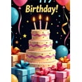 thumbnail image 4 of LUUFILx Happy Birthday Party Backdrop Banner Cake Balloon Decoration Photography Props Background Celebration Supplies, 4 of 8
