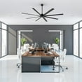 thumbnail image 5 of ALKAFY 84 inch Black Modern DC Ceiling Fan with Remote - 8 Aluminum Blades, 6 Speeds, Timer, Reversible for Warehouse/Living Room/Office, 5 of 11