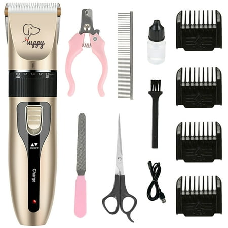 Dog Clippers for Grooming, Low Noise Rechargeable Dog Grooming Kits Cordless Pet Grooming Tool Professional Dog Hair Trimmer for Thick Heavy Coats Pet Clippers Electric Dog & Cat Grooming Kit