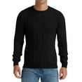 thumbnail image 4 of Iceglad Mens Sweater Crewneck Cable Knit Pullover Sweater Casual Twist Textured Sweaters, 4 of 8