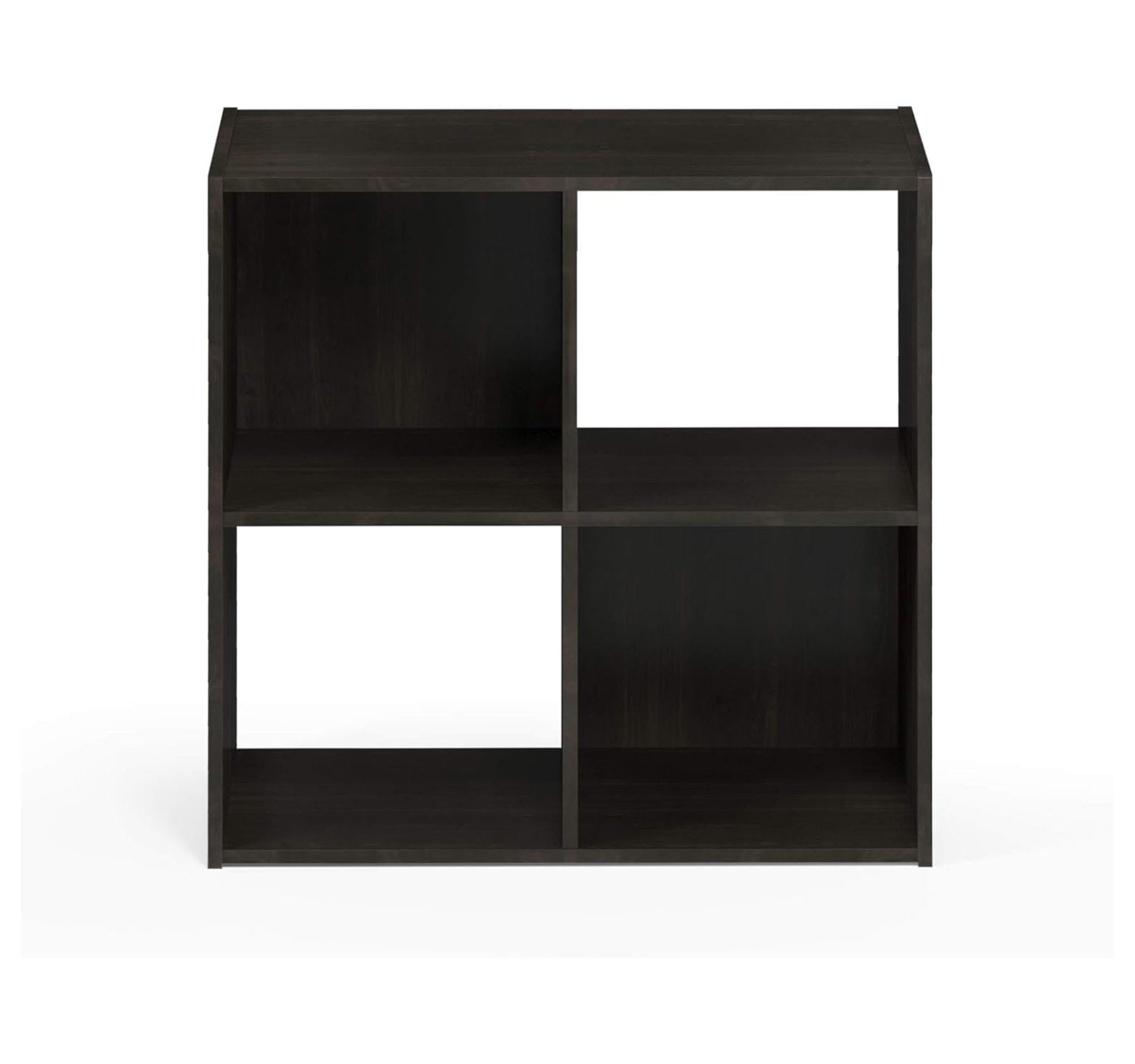 SONGMY Pelli Cubic Storage Cabinet, 2x2, Espresso