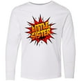 thumbnail image 3 of Inktastic Little Sister Super Hero Long Sleeve Youth T-Shirt, 3 of 5